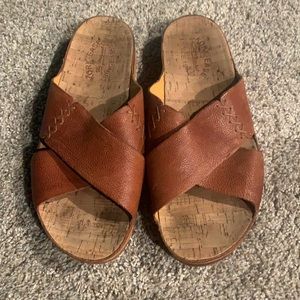 Kork Ease Cross Strap Slides